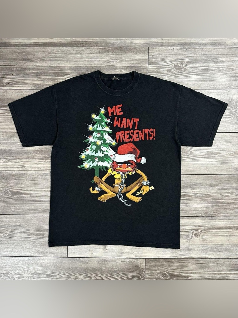 Y2K Animal Muppets "Me Want Presents!" T Shirt